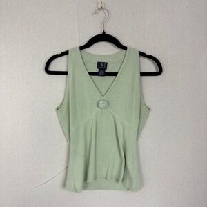 Vintage Y2K INC International Concepts Women S Ribbed V Neck Tank Top Size L